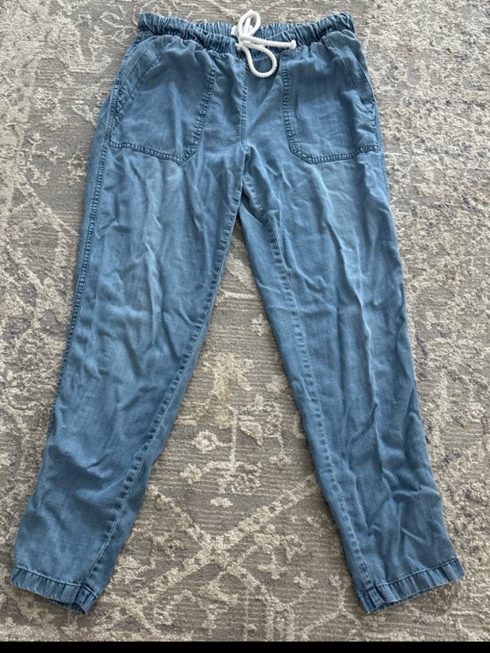 Loft Lounge Blue Drawstring Pants